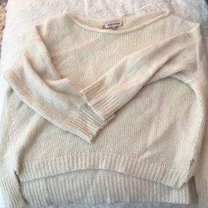 Juicy Couture Fuzzy Off the Shoulder Sweater